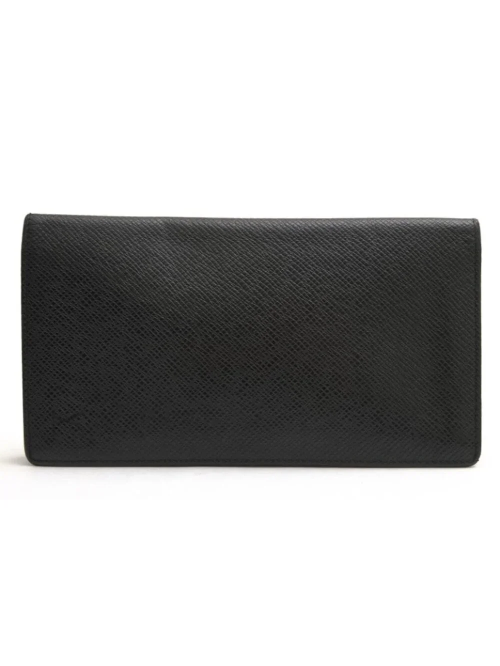Louis Vuitton Wallet Leather Black Taiga Porto Cartes Credit No Coin Purse